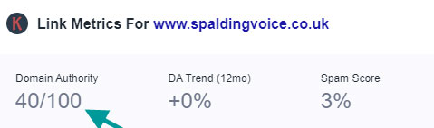 Spalding Voice domain authority