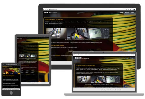 Responsive website for tradesmen