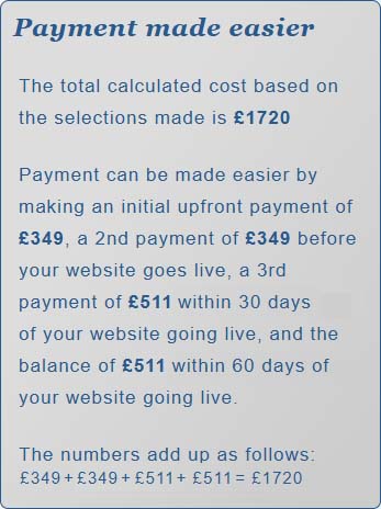 Examples of a payment plan calculation
