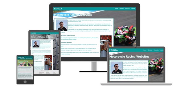 Responsive motorcycle racing websites