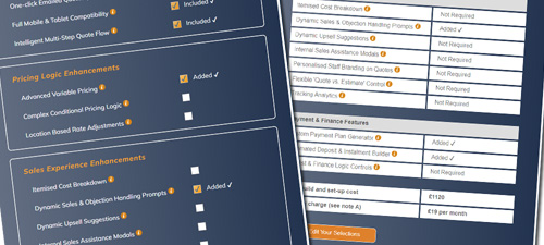 Examples of a TargaCalc pricing calculator