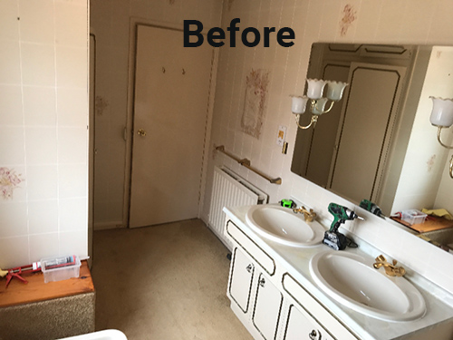 Bathroom before installation